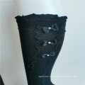 Elegant Black Bowknot Lace Girls' Fashion Knee-highs Socks